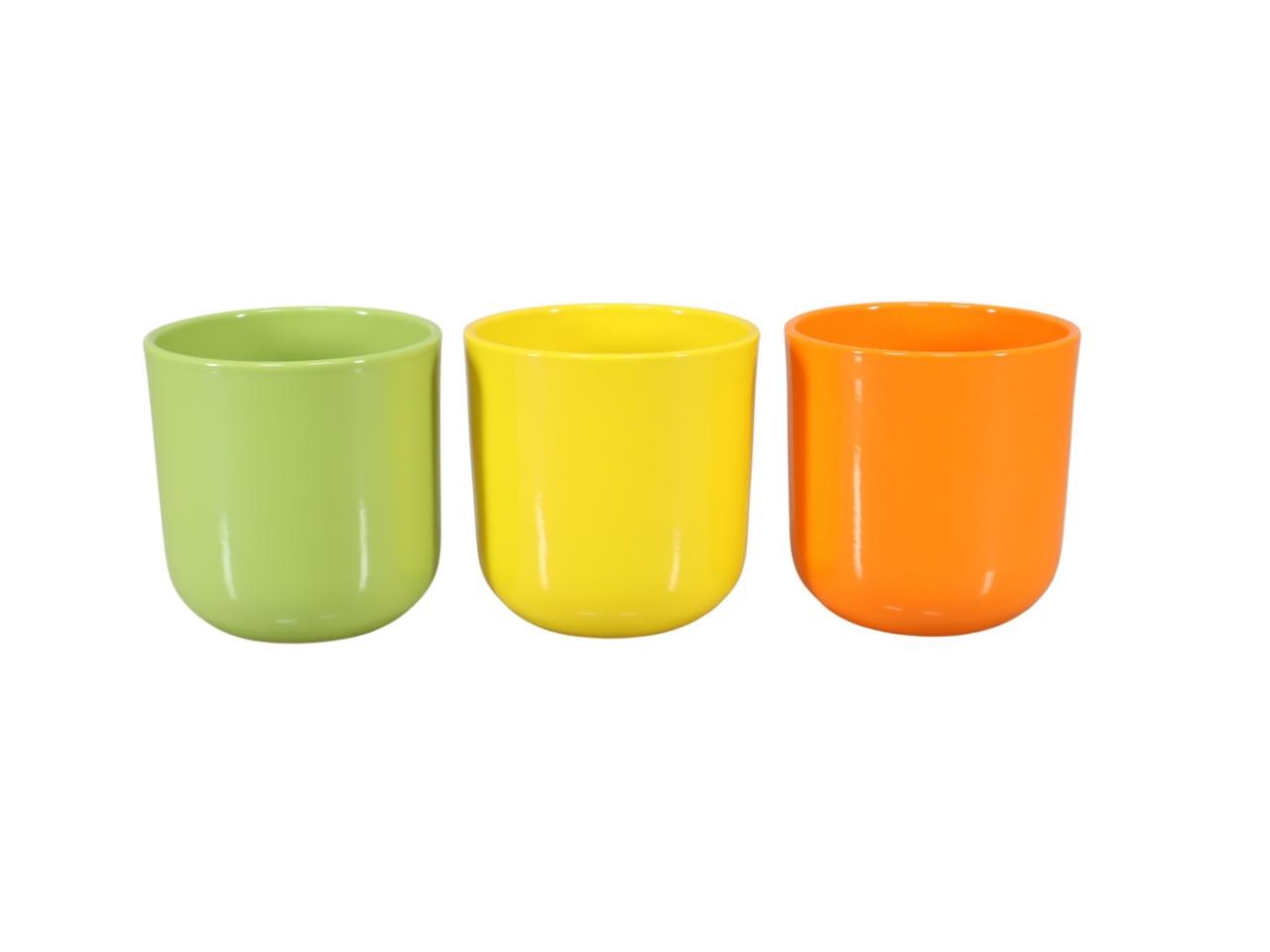 Keramikübertopf (Hochtopf) Serie 801 frühl.-mix D13cm