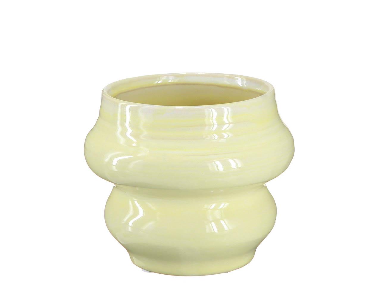 Übertopf Keramik vanille D12,5cm H10,8cm