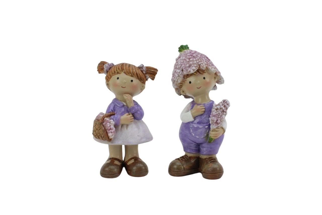 Lavendelkinder Lars und Lola Polyresin 11 cm sort.