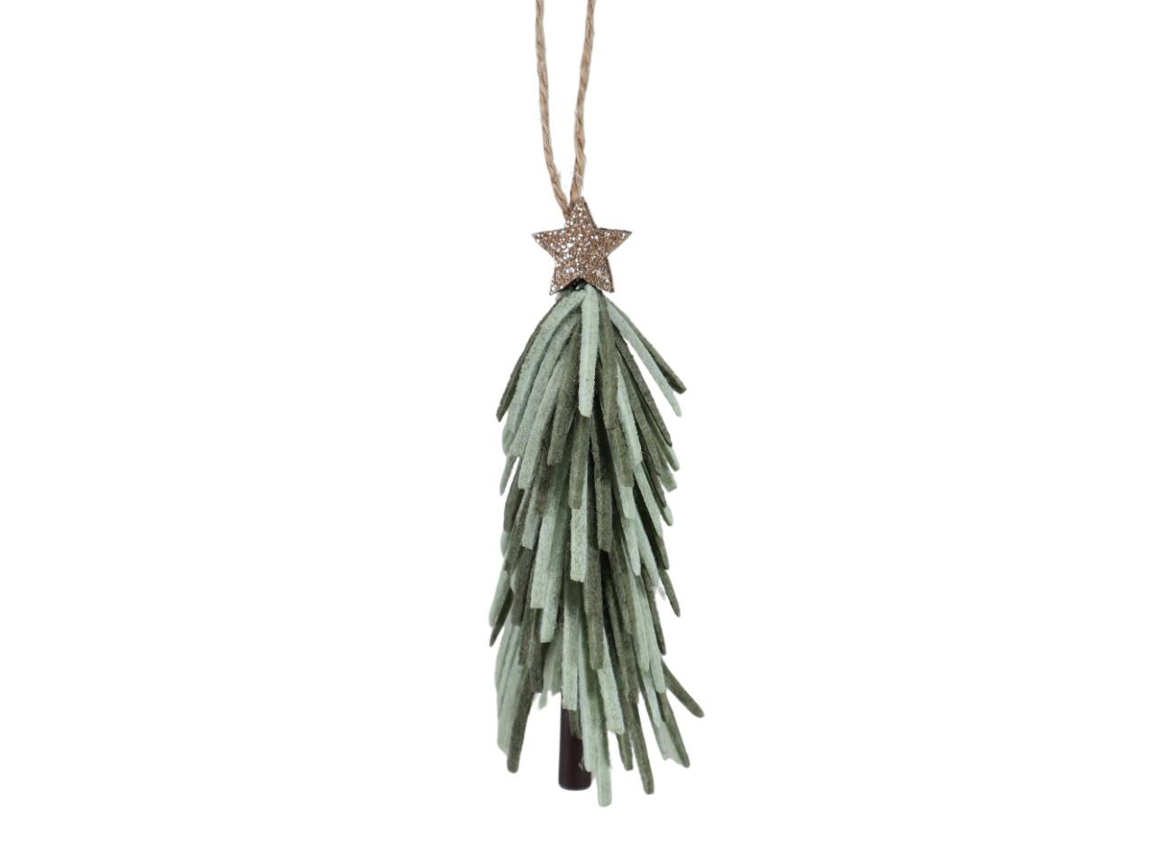 Hänger Tannenbaum Filz grünmix H14cm