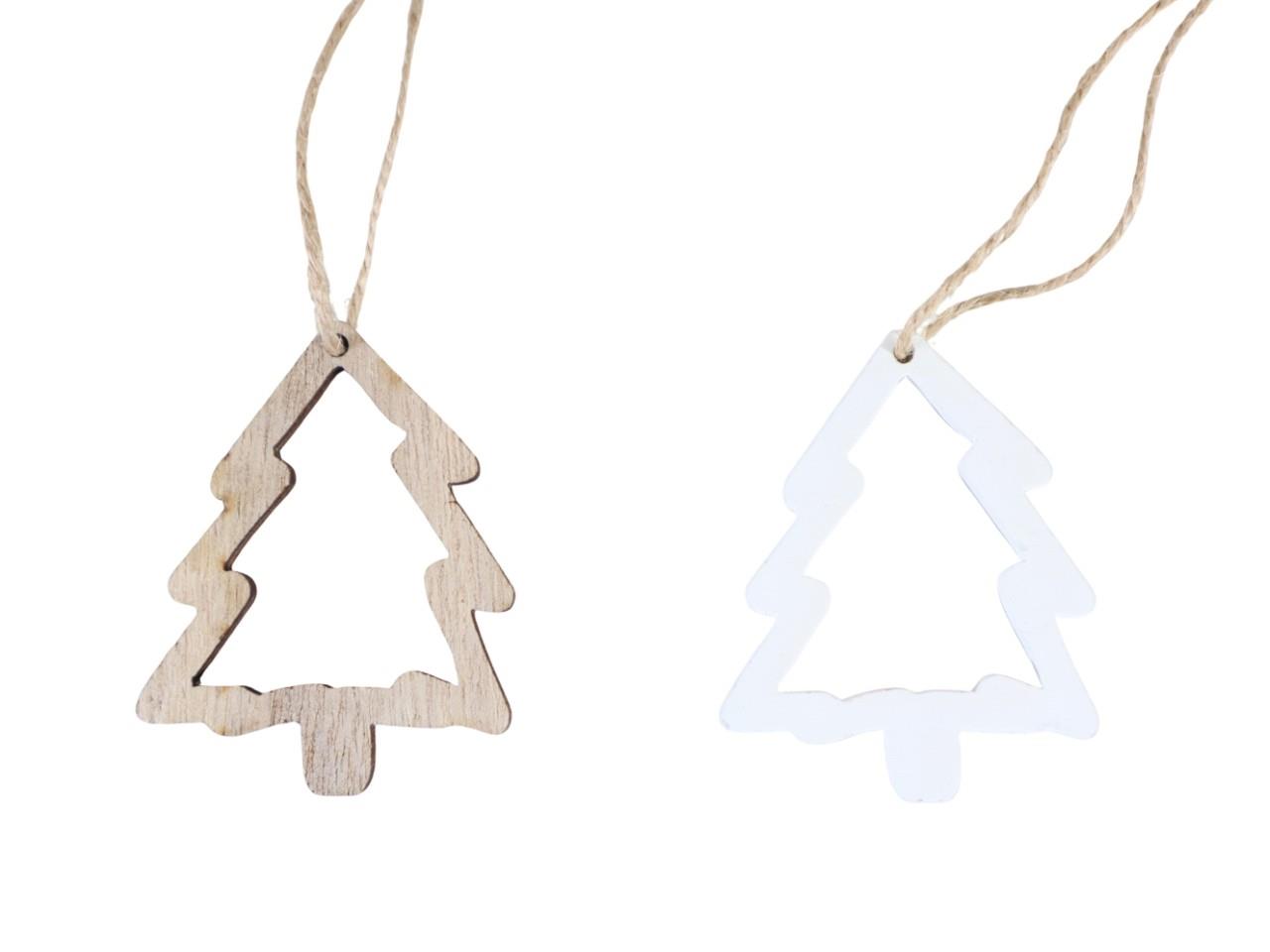 Baumhänger offen Holz natur-weiß D5x6,5cm