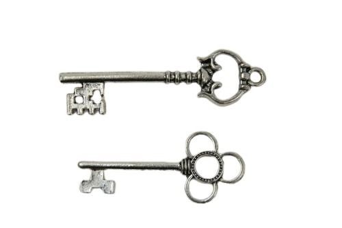 Metallschlüssel King altsilber L6,6cm