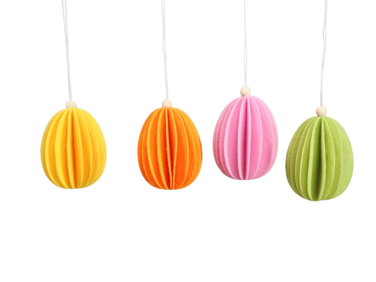 Eier hängend Filz farbmix H 10cm