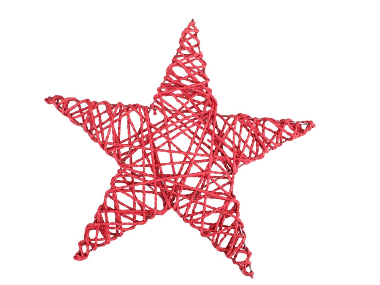 Stern Papierkordel rot D30cm