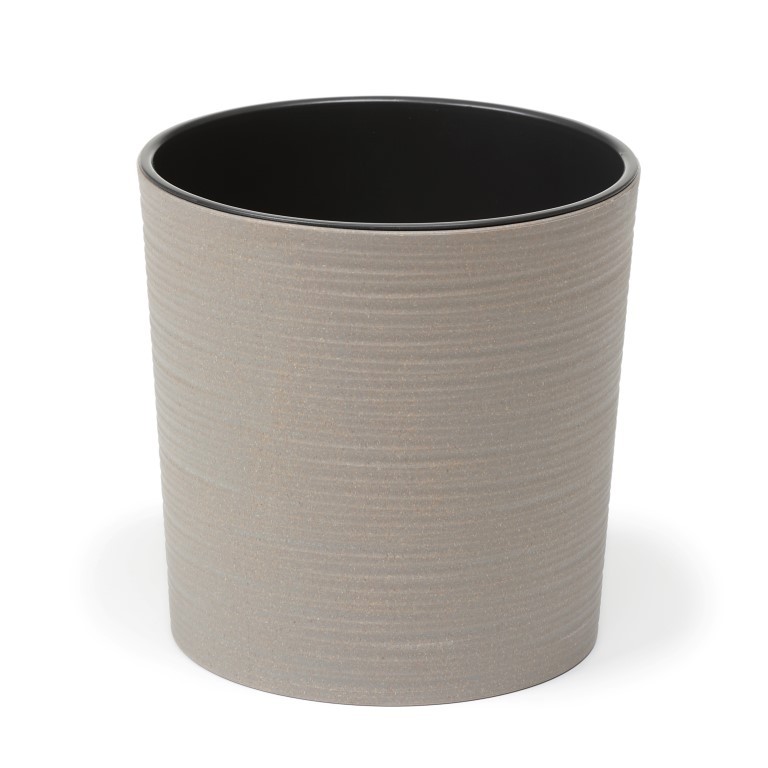 Eco Topf Plastik 30cm rund taupe m.Einsatz 844-27