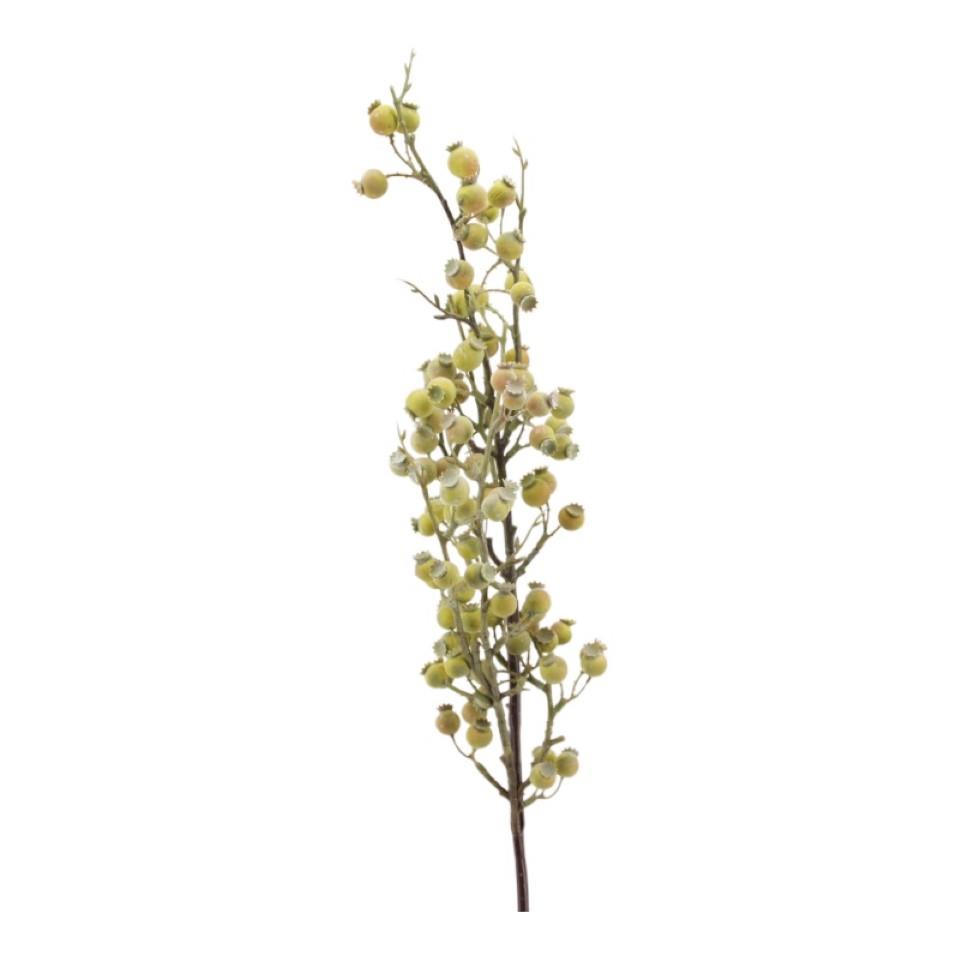 Beerenzweig lackiert grün L78cm