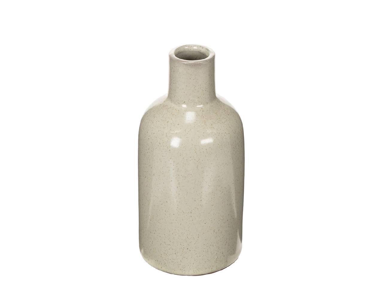 Vase Keramik grau D 8 cm Höhe 21 cm