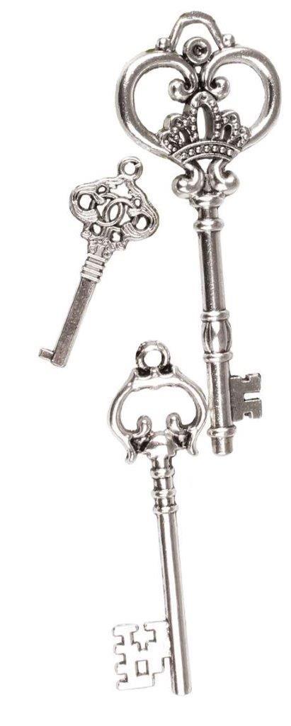 Schlüssel Secret Metall sortiert silber H4-8,5cm