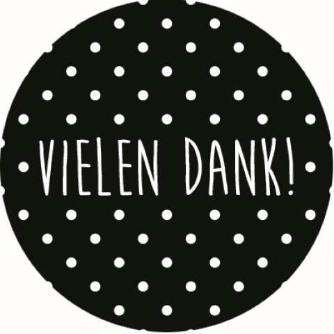 Etikett Vielen Dank D 3,5 cm 500 Stück