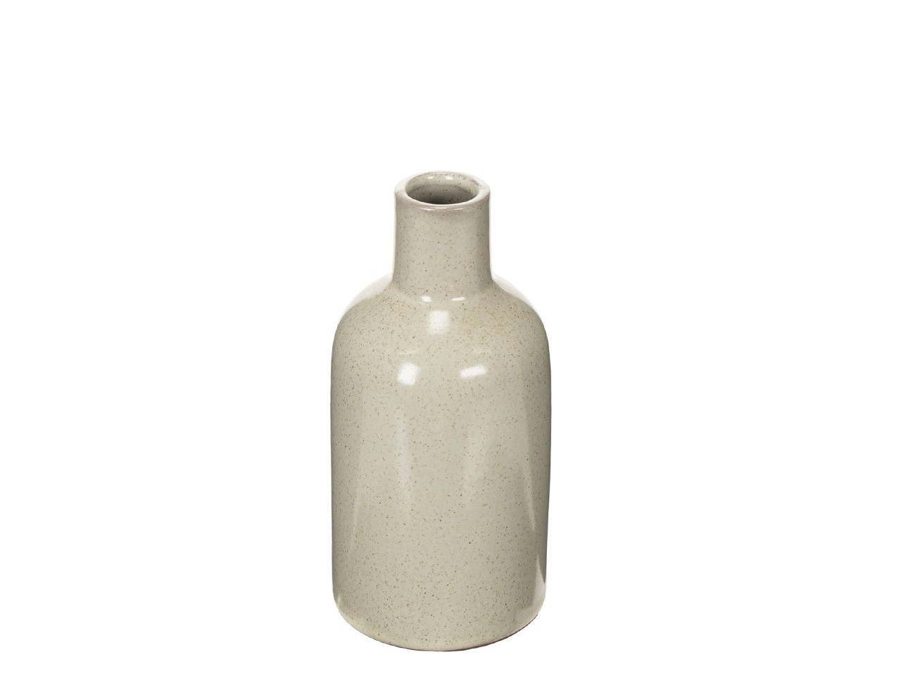 Vase Keramik grau D 7,5 cm Höhe15 cm