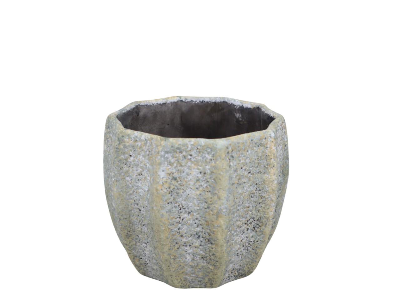 Pflanztopf Zement Cracle D13cm graugrün