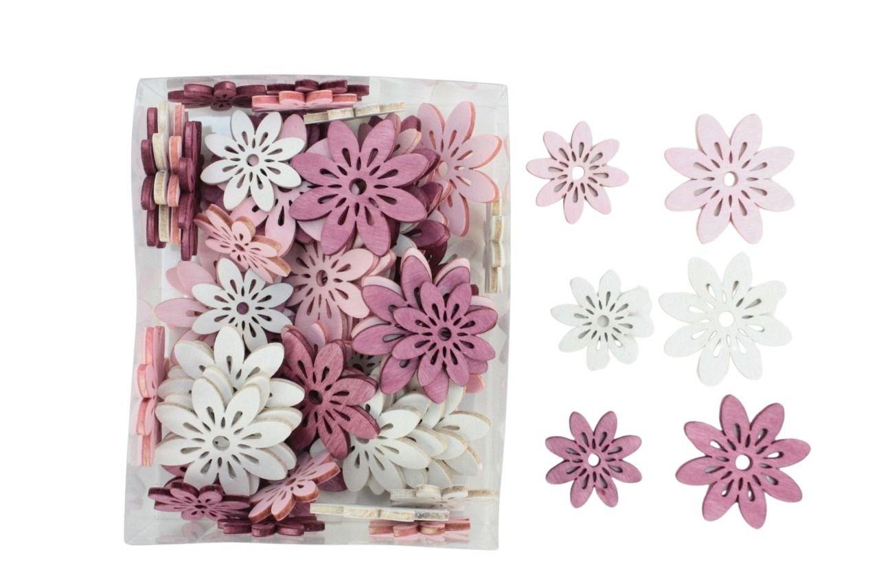 Blütenstreuer Bella Holz pink-zartrosa-weiss D4+3cm