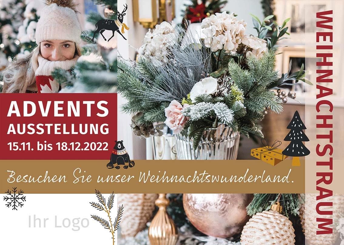 ekaflor Advent Großflächenplakat inkl. Druck