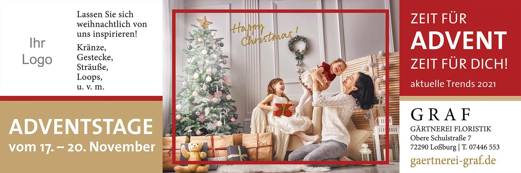 ekaflor Advent Spannbanner mit Ösen inkl. Druck 02