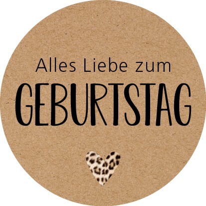 Etikett Alles Liebe zum Geburtstag D 3,5 cm 500 Stück
