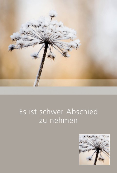 Trauerkarten Es ist schwer Abschied zu nehmen 11,5x17 cm