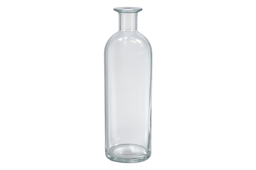 Flasche Glas klar D7 H20,3 cm