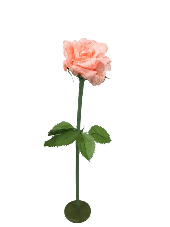 Dekoblume Rose Papier rosa D20xH90cm