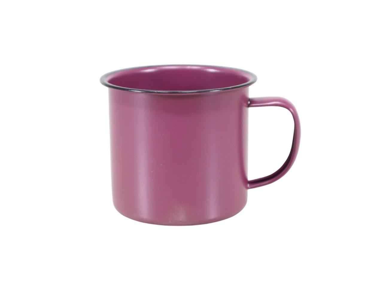 Tasse m. Stabkerzenhalter Metall aubergine D9cm