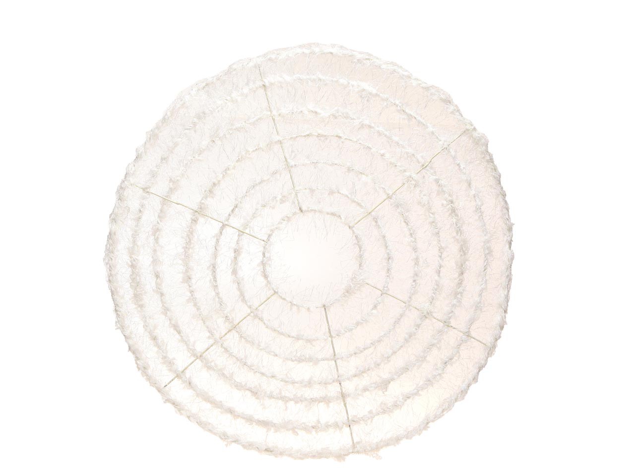 Scheibe Schneeweiß 7 Ringe Metall&Stoff weiß D50cm