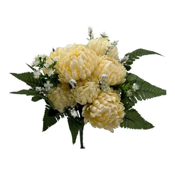 Chrysanthemenbusch cream Seide L35 cm