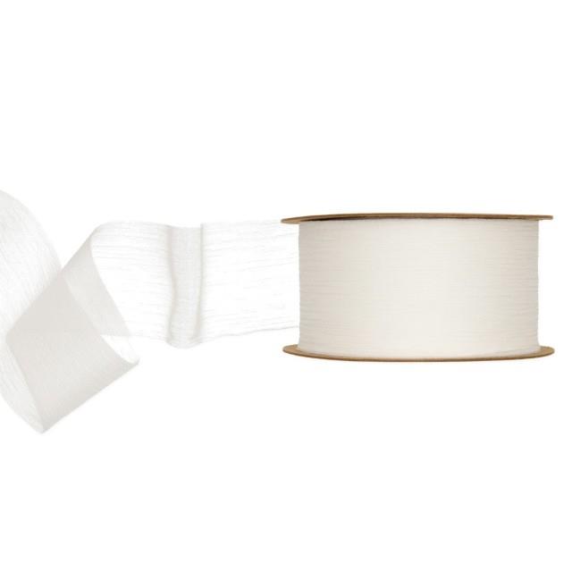 Chiffonband 50 mm 20 Meter weiss 11