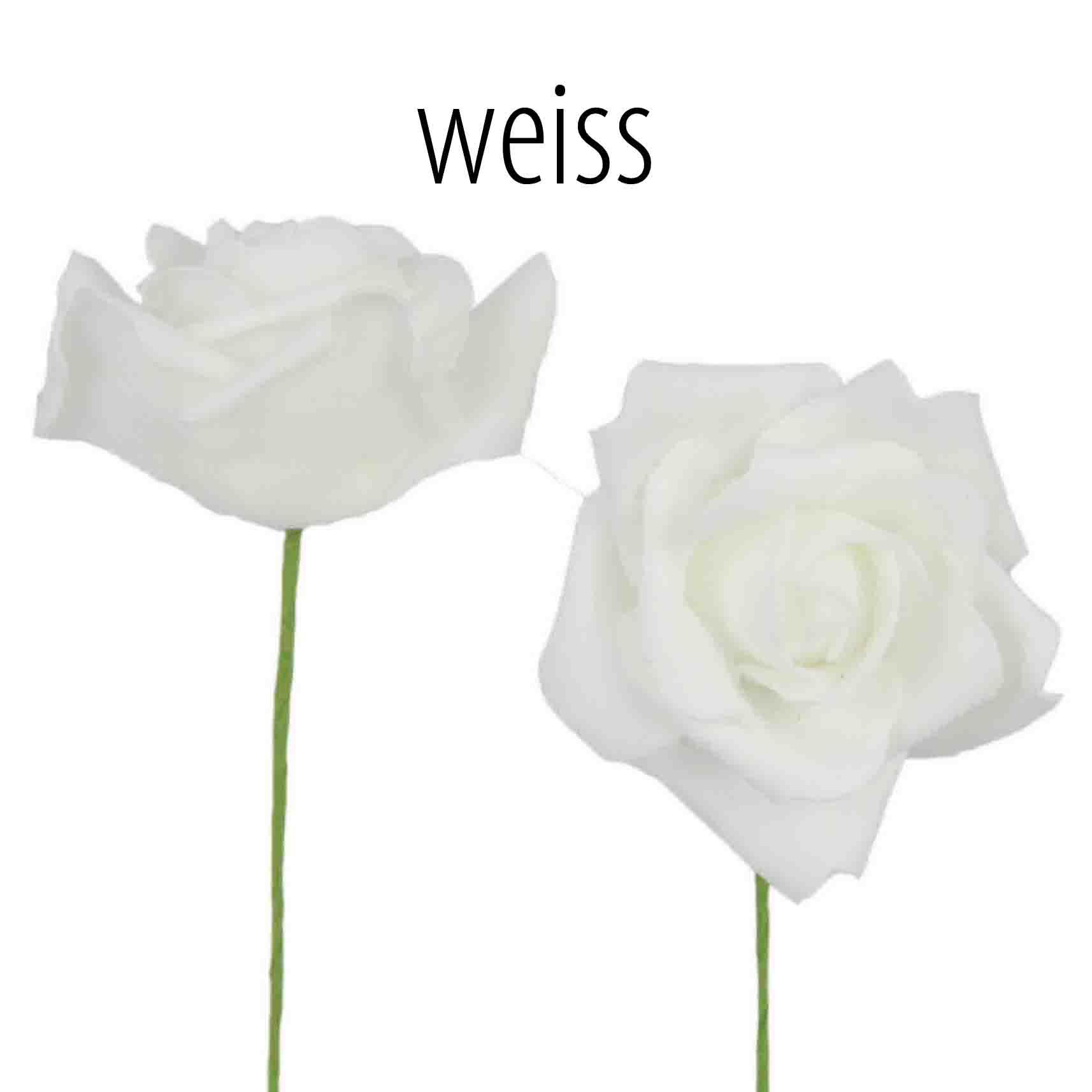 Foam-Rose weiß D7,5cm