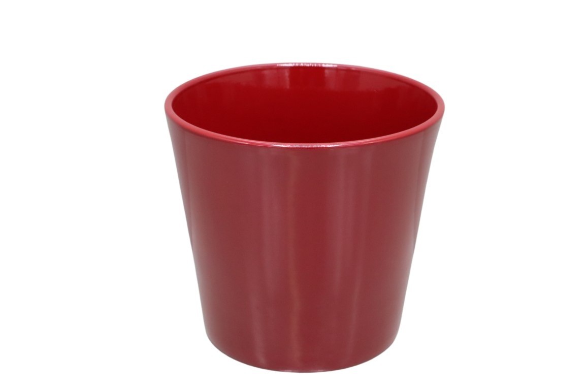 Keramikübertopf Serie 440 15cm weinrot glanz
