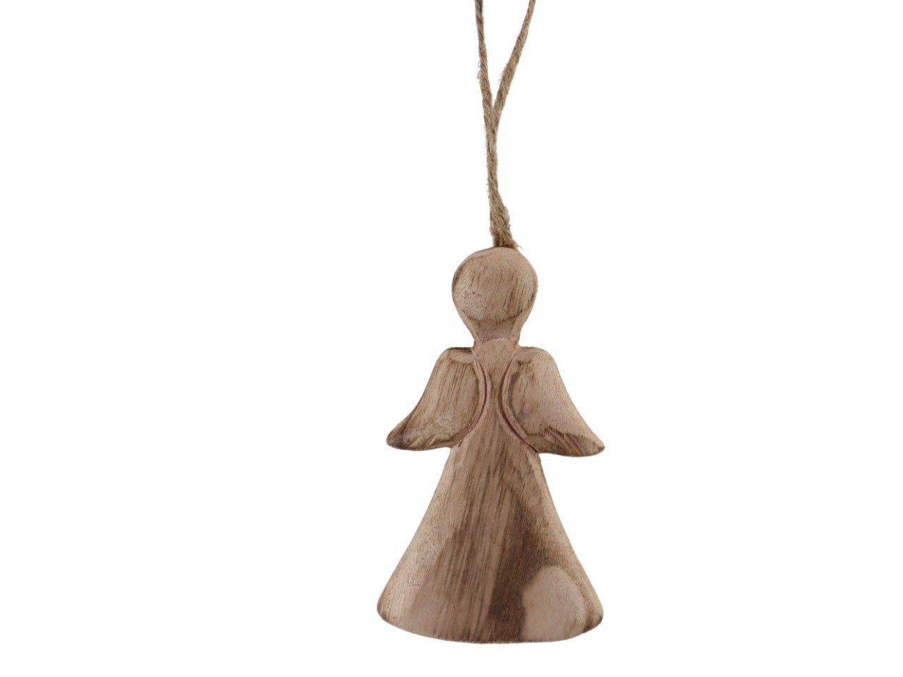 Engel hängend Holz natur H10cm