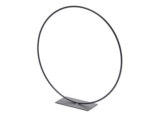 Metallring auf Fuß schwarz 25cm