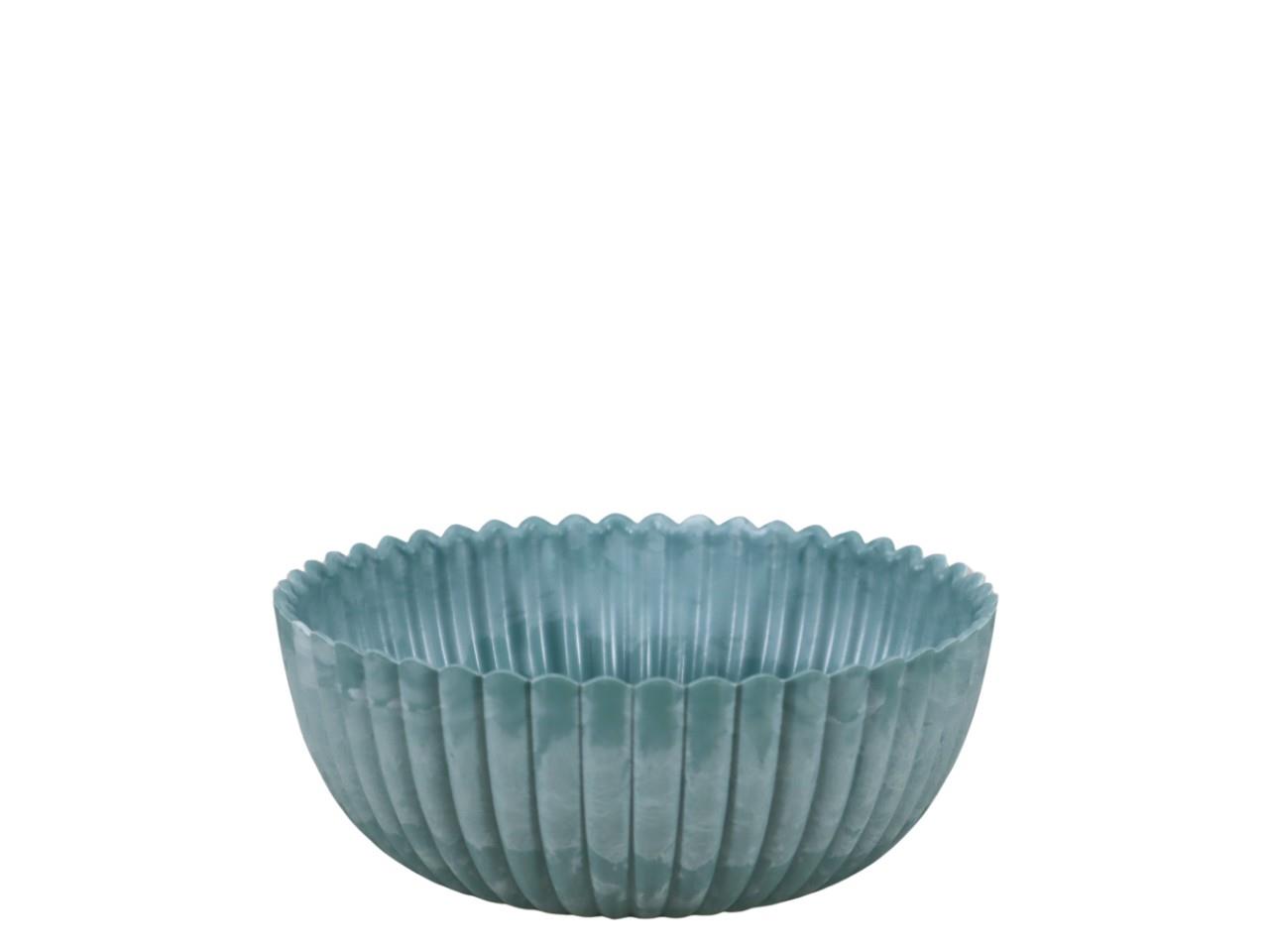 Schale rund KARA Rille Plastik mint D15cm