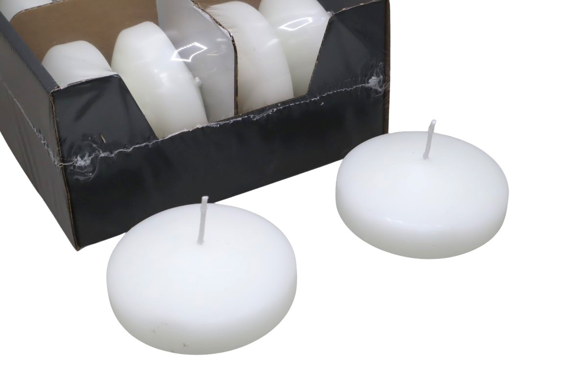 Schwimmkerze groß Brennd. 6-7 St., weiß