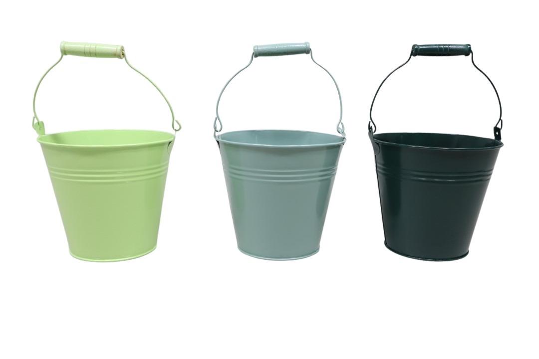 Übertopf mit Henkel Metall botanicmix D16cm