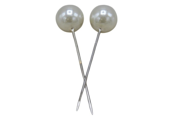 Perlenpin 20mm L90mm 50Stück in Dose creme