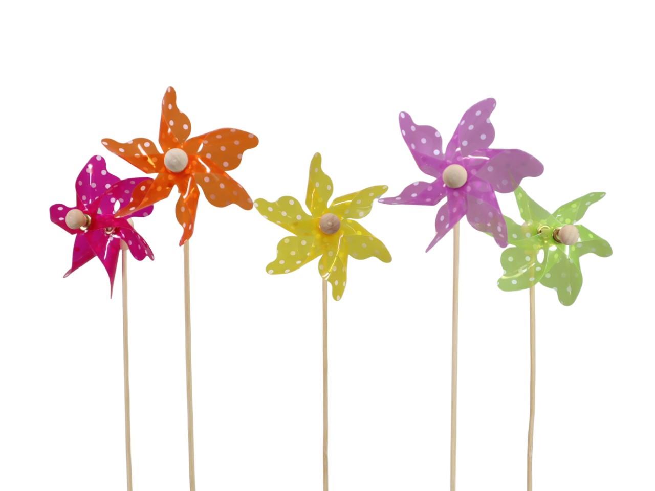 Stecker Windmühle Kunststoff farbmix D8cm