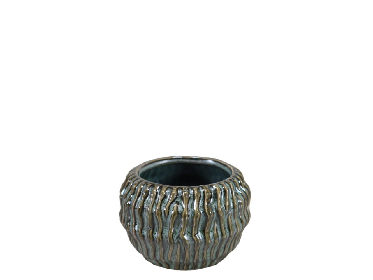 Übertopf Keramik grün D10,5cm