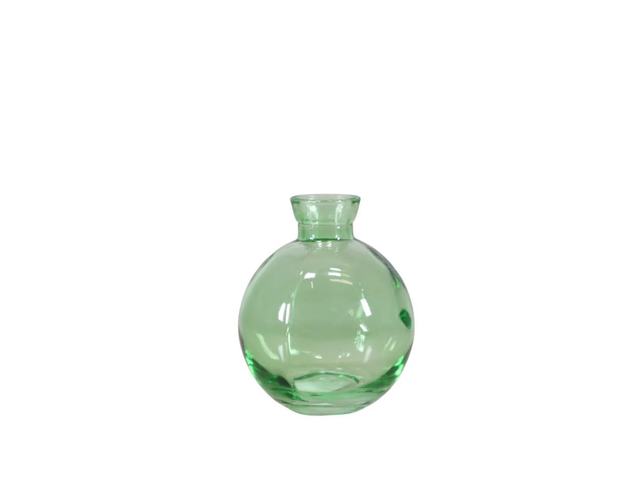 Glasvase bauchig grün D7,5xH9cm