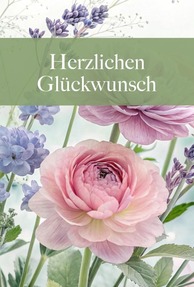 Glückwunschkarten Herzl. Glückwunsch 11,5x17 cm