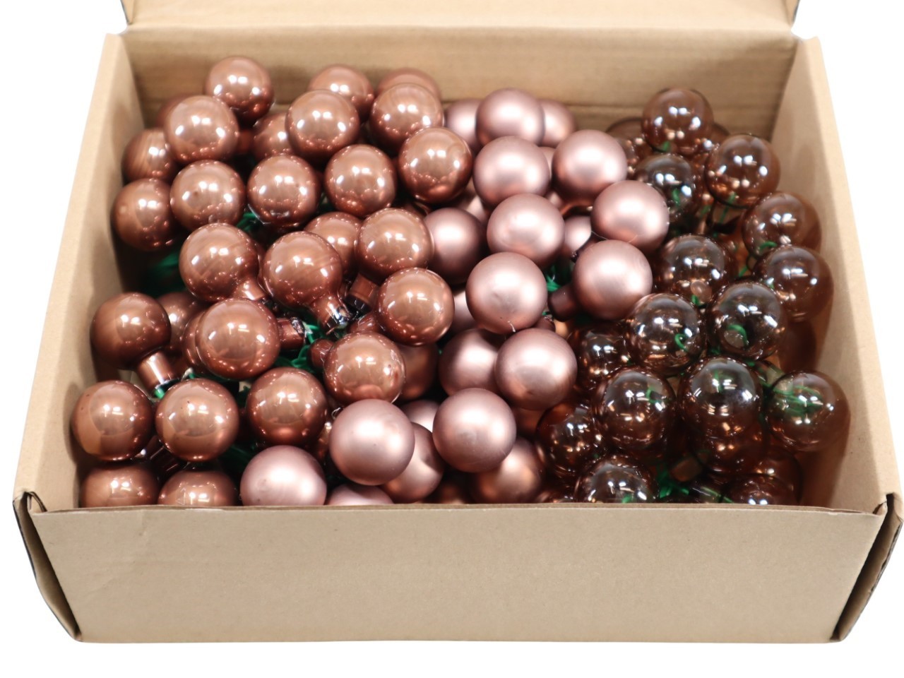 Glaskugel 20 mm a.Draht 144 St. mocha mousse mix