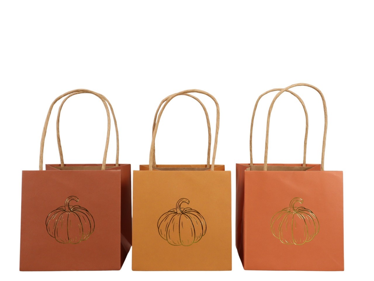 Pflanztasche Kürbis Papier orange-mix D12cm