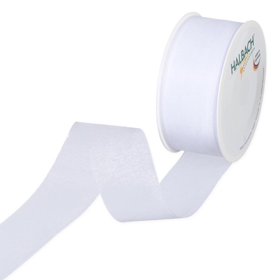 Organza 40mm o.Dr. weiß11