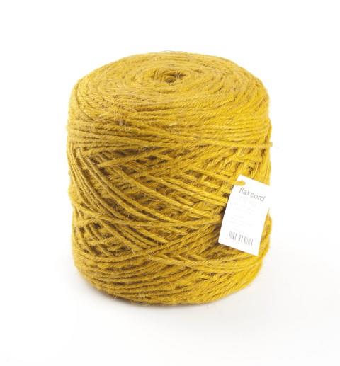 Kordel Flaxcord 3,5 mm auf Spule ca. 1 kg Farbe 55 gelb