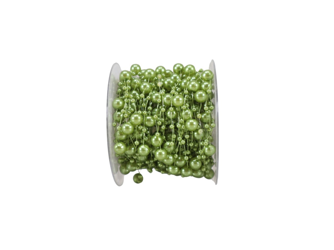 Band Svenja 6 mm 15 Meter (Perlenschnur) moosgrün 500