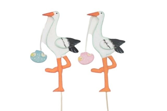 Storchstecker Baby 15cm, bunt