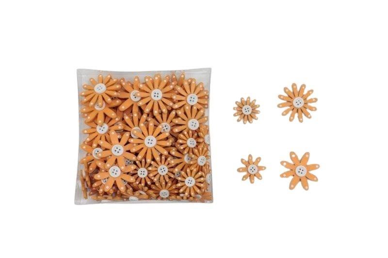 Streuer 4/fach Blüte Polli Holz orange 4,5+3cm