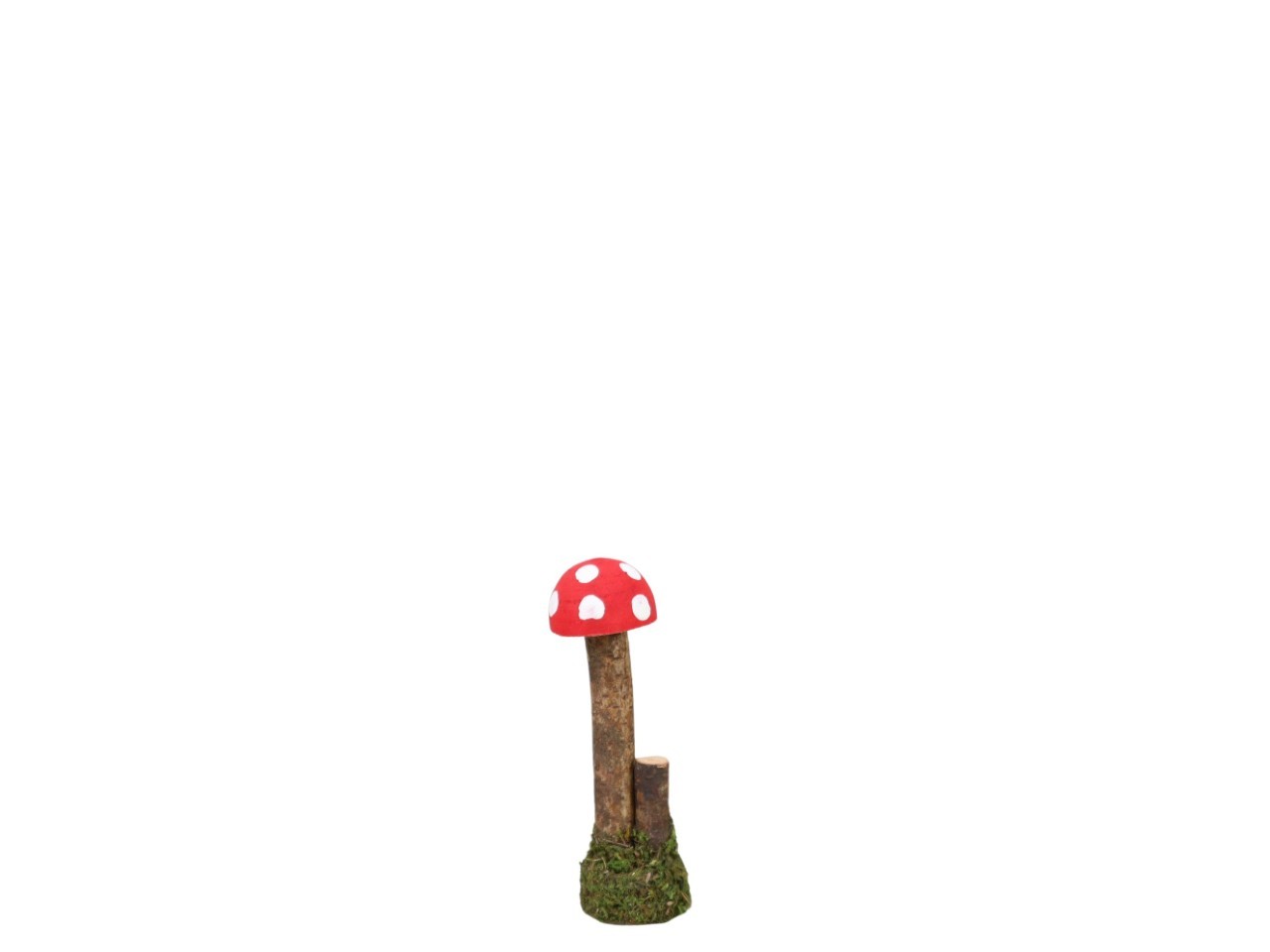 Fliegenpilz stehend Vollholz natur-rot H11cm