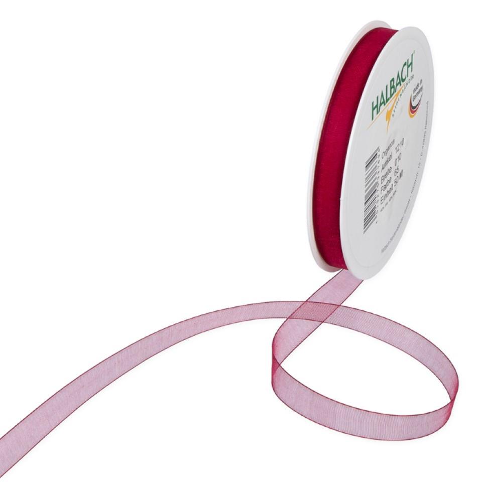 Organza 10mm o.Dr. weinrot65