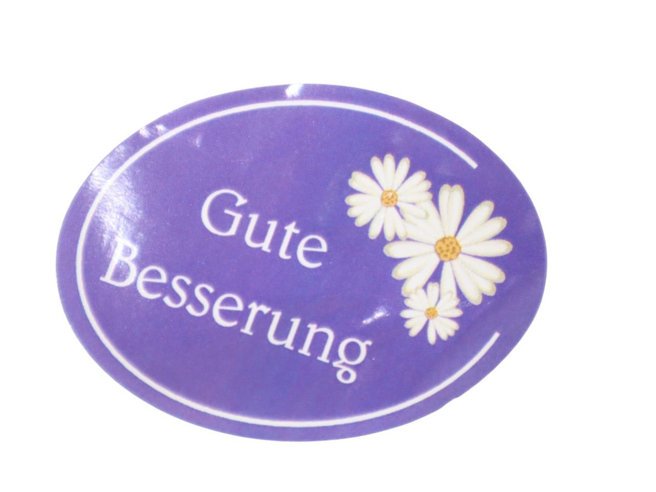 Etikett oval Gute Besserung 53-42 mm 250 Stück