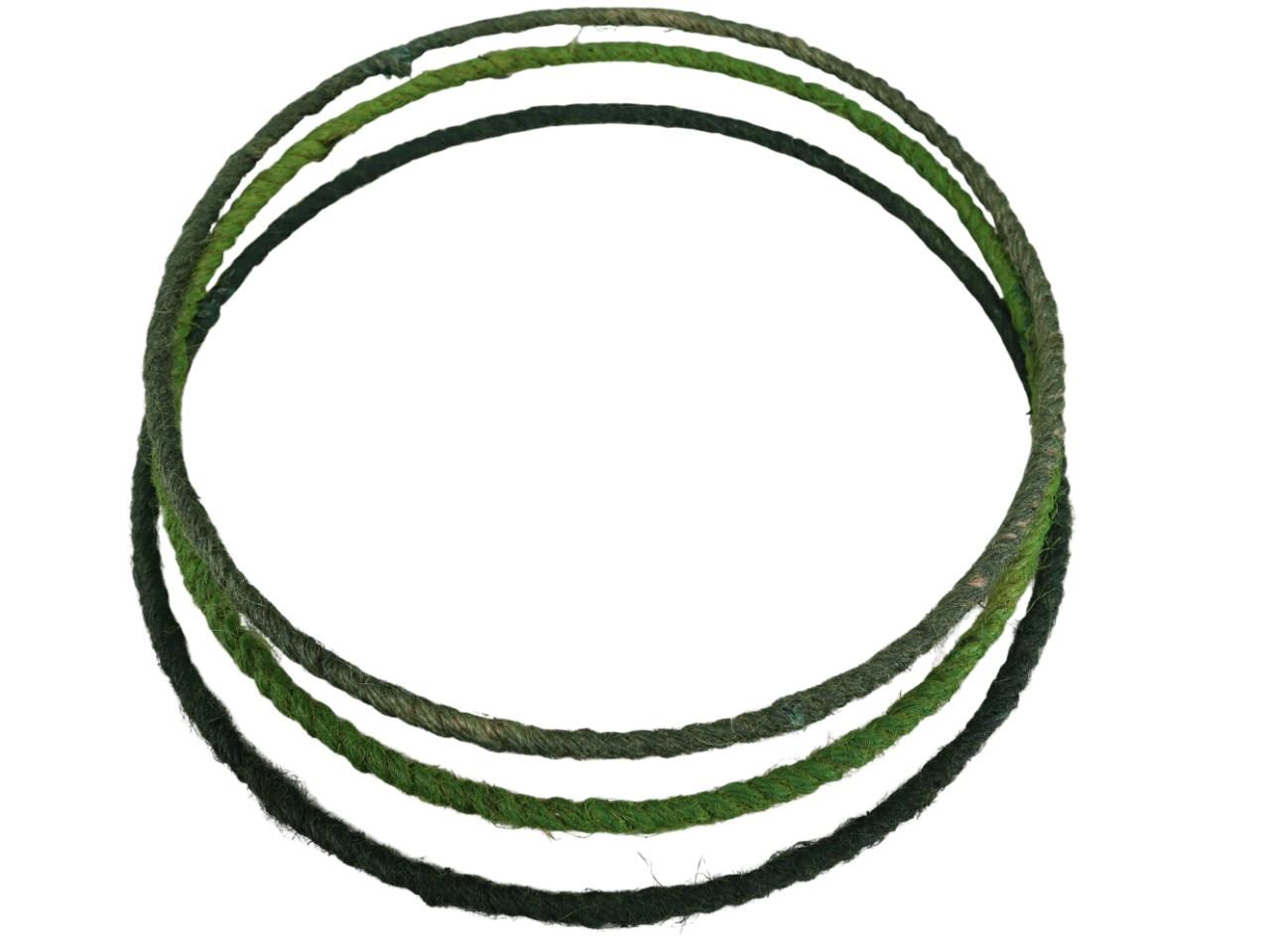 Jute-Dekoring dunkelgrün/grün/hellgrün D30cm