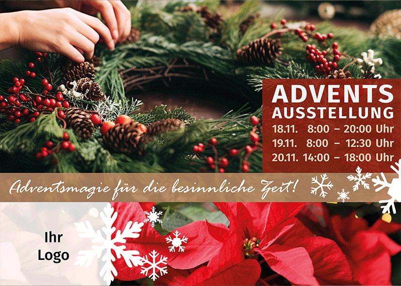 ekaflor Advent 2025 Großflächenplakat inkl. Druck
